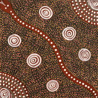 Aboriginal Art by Steven Jakamarra Oldfield, Warna Jukurrpa (Snake Dreaming), 30x30cm - ART ARK®