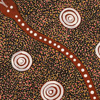 Aboriginal Artwork by Steven Jakamarra Oldfield, Warna Jukurrpa (Snake Dreaming), 30x30cm
