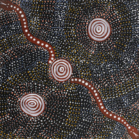 Steven Jakamarra Oldfield, Warna Jukurrpa (Snake Dreaming), 30x30cm
