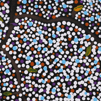 Aboriginal Artwork by Stewart Jupurrurla Kelly, Ngapa Jukurrpa (Water Dreaming) - Wapurtali, 30x30cm