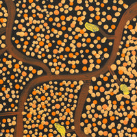 Aboriginal Artwork by Stewart Jupurrurla Kelly, Ngapa Jukurrpa (Water Dreaming) - Wapurtali, 30x30cm