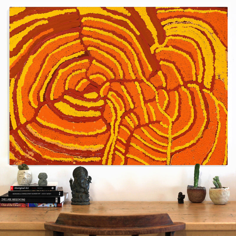 Aboriginal Artwork by Susie Prince, Untitled, 91x66cm