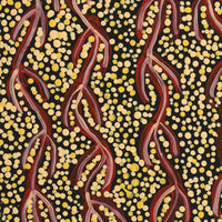 Aboriginal Artwork by Susie Nangala Watson, Mina Mina Dreaming, 30x30cm