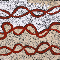 Aboriginal Artwork by Susie Nangala Watson, Mina Mina Dreaming, 30x30cm