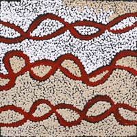 Aboriginal Art by Susie Nangala Watson, Mina Mina Dreaming, 30x30cm - ART ARK®