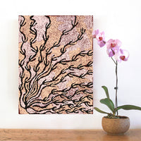 Aboriginal Artwork by Susie Nangala Watson, Mina Mina Dreaming, 61x46cm