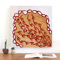 Aboriginal Artwork by Susie Nangala Watson, Mina Mina Dreaming, 61x61cm