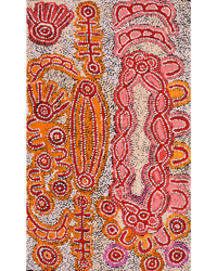 Aboriginal Artwork by Susie Nangala Watson, Mina Mina Dreaming, 76x46cm
