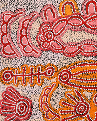 Aboriginal Artwork by Susie Nangala Watson, Mina Mina Dreaming, 76x46cm