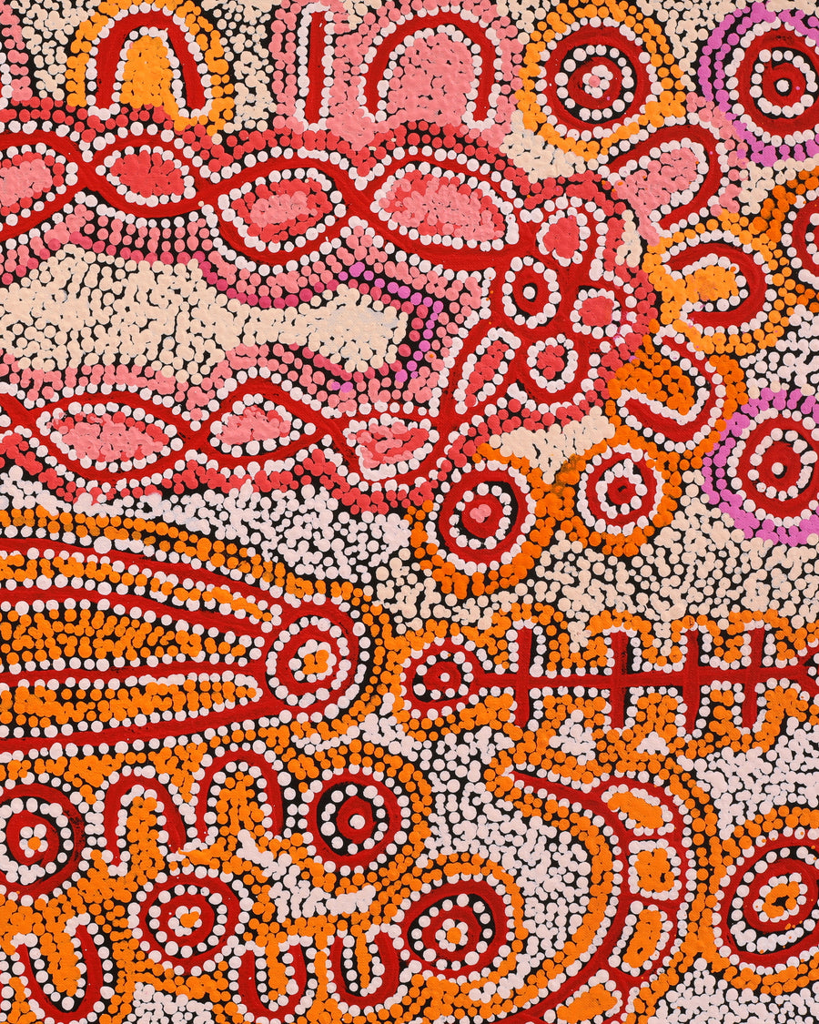 Aboriginal Artwork by Susie Nangala Watson, Mina Mina Dreaming, 76x46cm