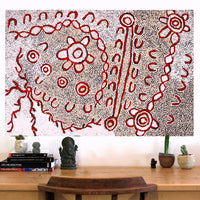 Aboriginal Artwork by Susie Nangala Watson, Mina Mina Dreaming, 91x61cm