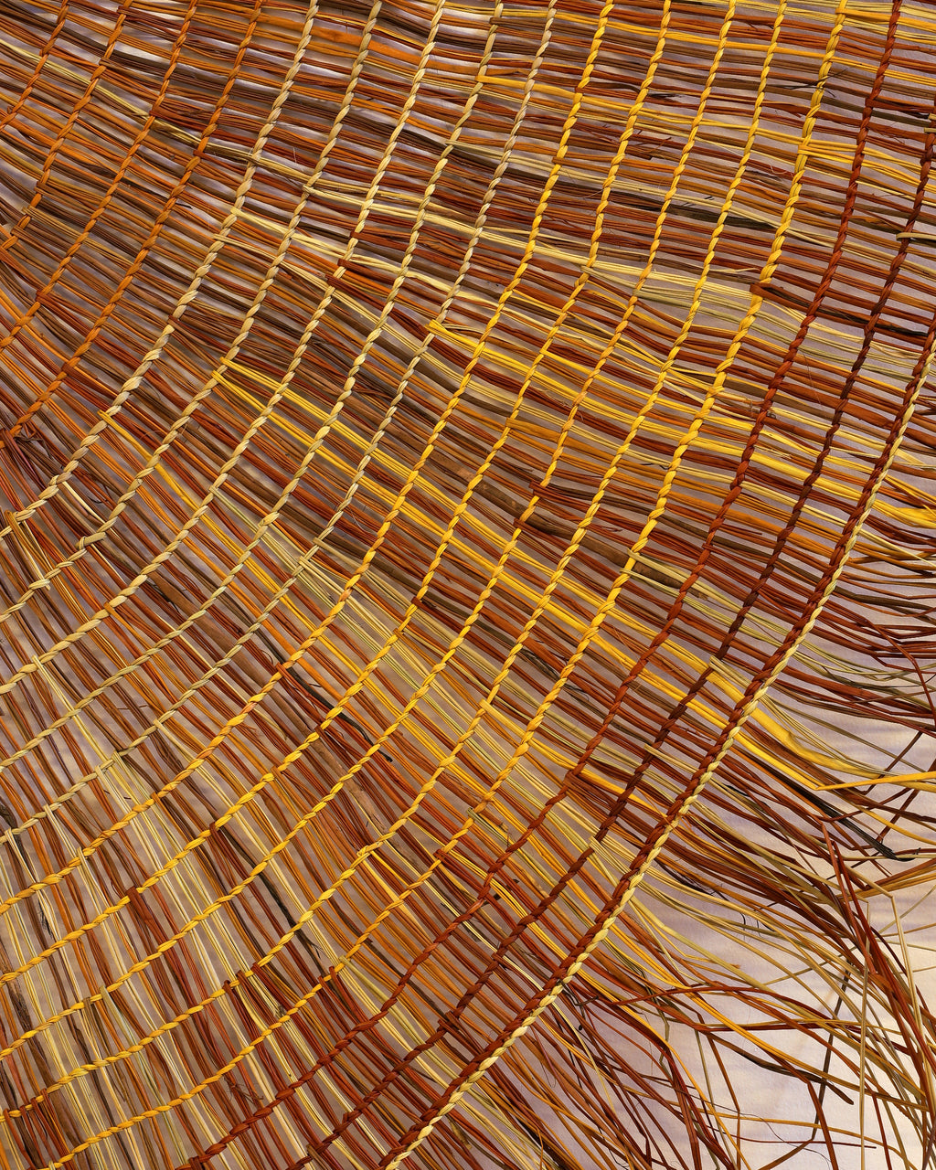 Aboriginal Artwork by Sylvia Marrgawaidj, Woven Mat, 235cm