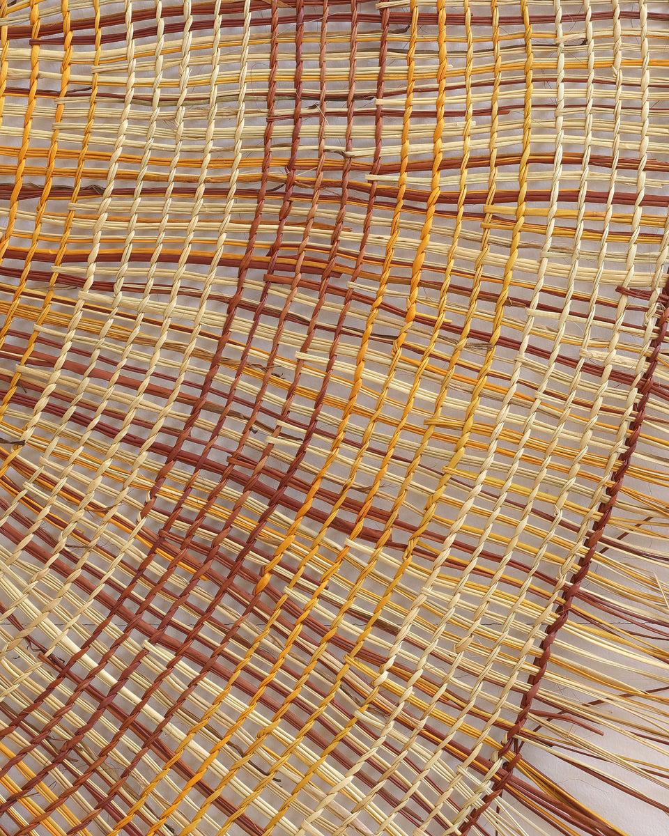Aboriginal Artwork by Sylvia Marrgawaidj, Woven Mat, 200cm
