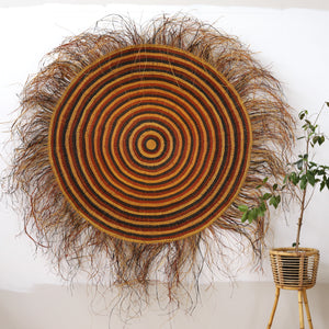 Aboriginal Artwork by Sylvia Marrgawaidj, Woven Mat, 210cm - ART ARK®