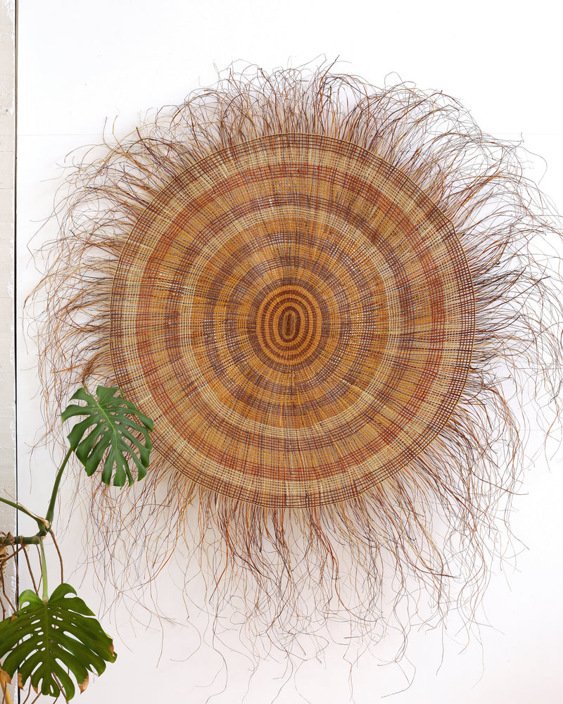 Aboriginal Artwork by Sylvia Marrgawaidj, Woven Mat, 220cm