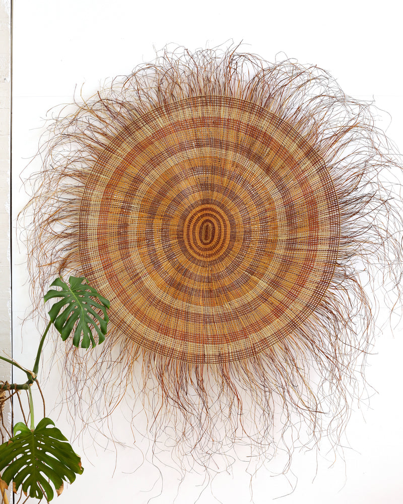 Aboriginal Artwork by Sylvia Marrgawaidj, Woven Mat, 220cm