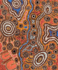 Aboriginal Artwork by Tjimpuna Williams, Piltati Tjukurpa, 91x76cm