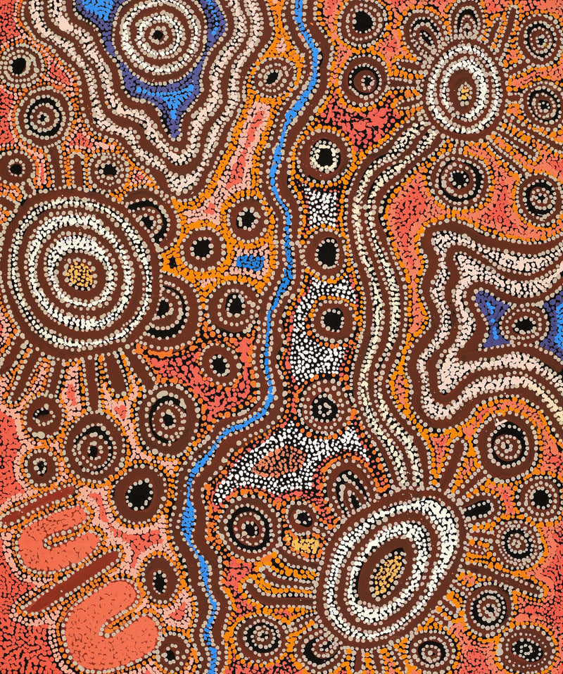 Aboriginal Artwork by Tjimpuna Williams, Piltati Tjukurpa, 91x76cm
