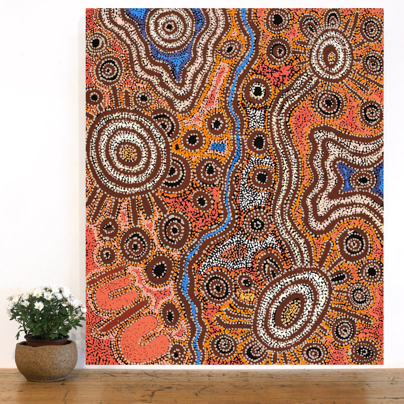Aboriginal Artwork by Tjimpuna Williams, Piltati Tjukurpa, 91x76cm