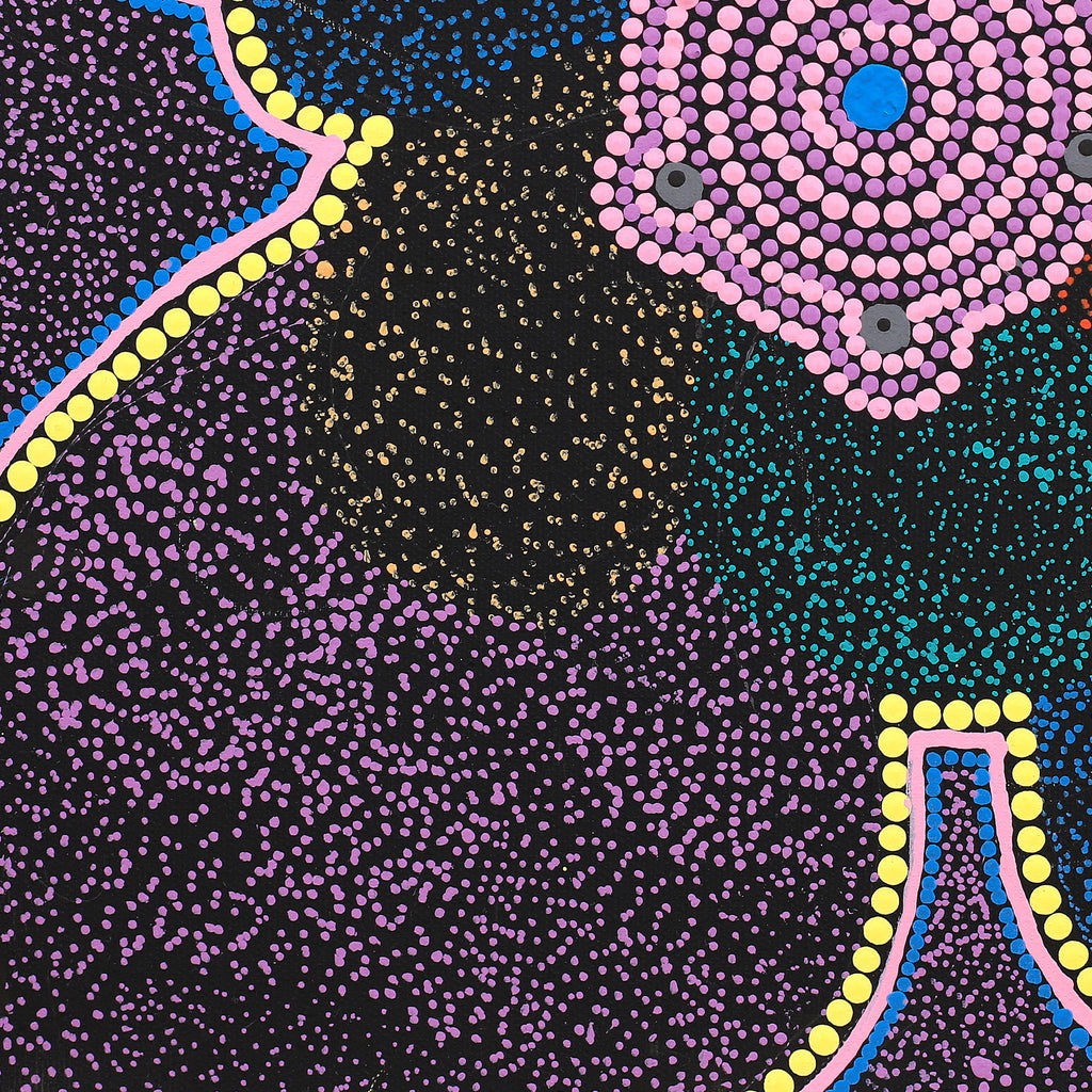 Aboriginal Art by Tamika Nangala Cook, Ngurlu Jukurrpa (Native Seed Dreaming), 40x40cm - ART ARK®