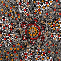 Aboriginal Art by Tanita Nangala Sambo, Ngapa Jukurrpa (Water Dreaming) - Mikanji, 30x30cm - ART ARK®