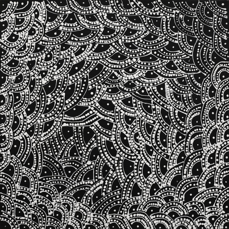 Aboriginal Artwork by Tanya Nungarrayi Collins, Watiya-warnu Jukurrpa (Seed Dreaming), 30x30cm