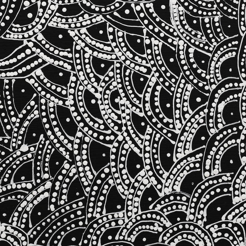 Aboriginal Artwork by Tanya Nungarrayi Collins, Watiya-warnu Jukurrpa (Seed Dreaming), 30x30cm
