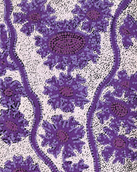 Aboriginal Artwork by Tanya Nungarrayi Collins, Watiya-warnu Jukurrpa (Seed Dreaming), 107x30cm