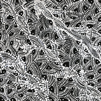 Aboriginal Artwork by Tanya Nungarrayi Collins, Watiya-warnu Jukurrpa (Seed Dreaming), 30x30cm