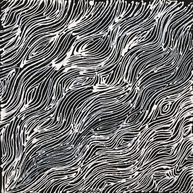 Aboriginal Artwork by Tanya Nungarrayi Collins, Watiya-warnu Jukurrpa (Seed Dreaming), 30x30cm