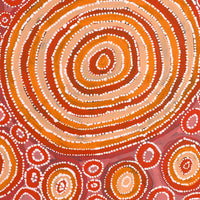 Aboriginal Artwork by Tanya Nungarrayi Collins, Watiya-warnu Jukurrpa (Seed Dreaming), 46x46cm