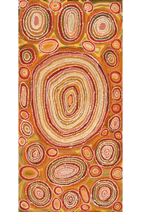 Aboriginal Artwork by Tanya Nungarrayi Collins, Watiya-warnu Jukurrpa (Seed Dreaming), 61x30cm