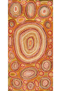 Aboriginal Art by Tanya Nungarrayi Collins, Watiya-warnu Jukurrpa (Seed Dreaming), 61x30cm - ART ARK®