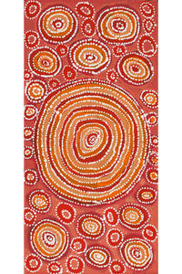 Aboriginal Artwork by Tanya Nungarrayi Collins, Watiya-warnu Jukurrpa (Seed Dreaming), 61x30cm