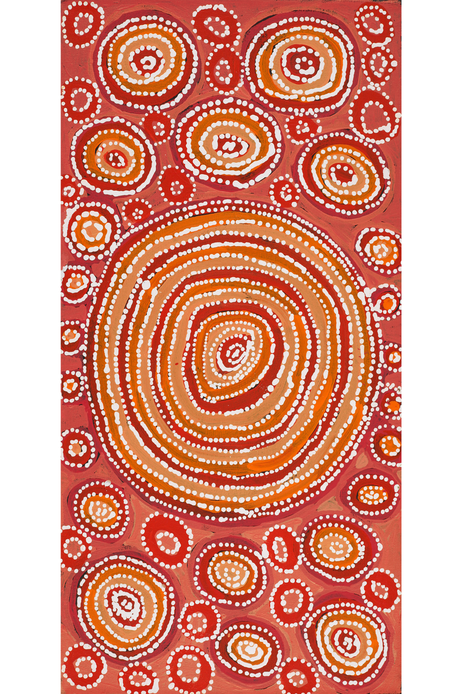 Aboriginal Artwork by Tanya Nungarrayi Collins, Watiya-warnu Jukurrpa (Seed Dreaming), 61x30cm