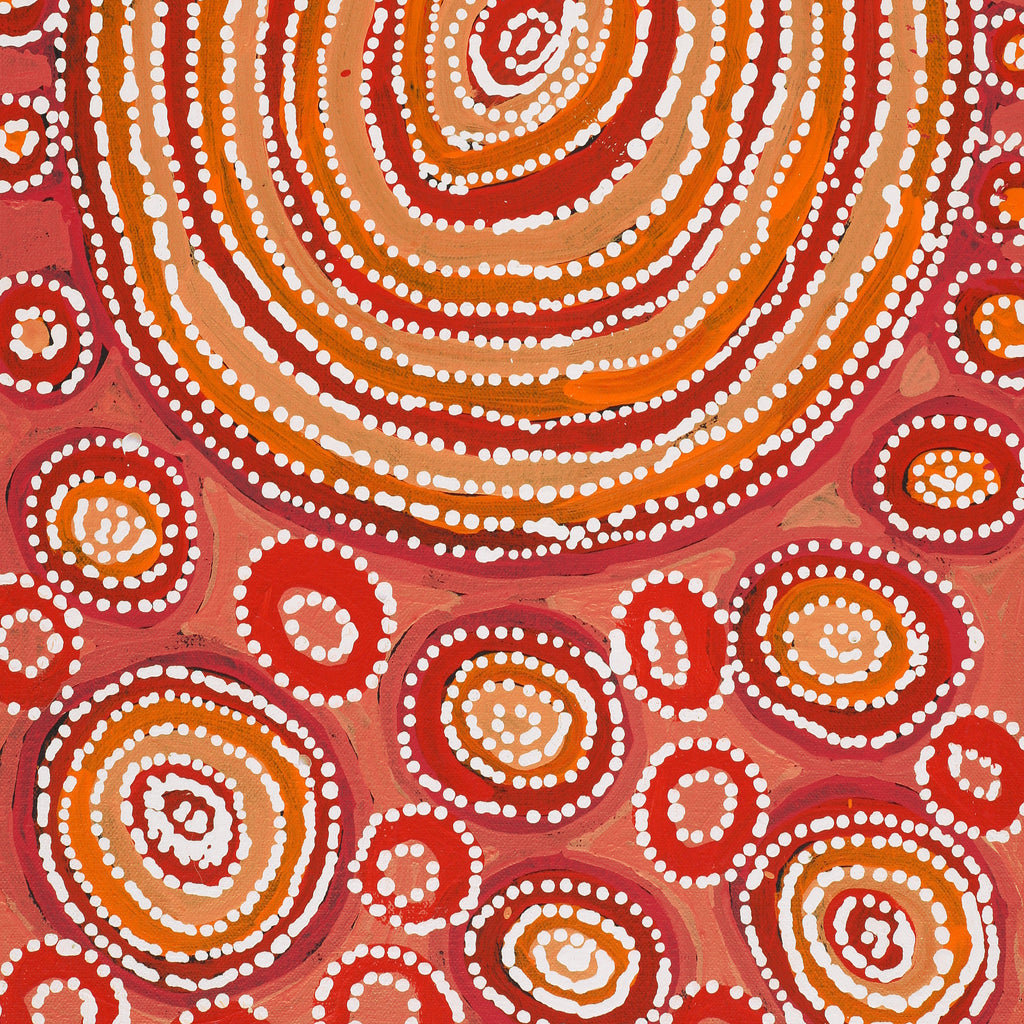 Aboriginal Artwork by Tanya Nungarrayi Collins, Watiya-warnu Jukurrpa (Seed Dreaming), 61x30cm