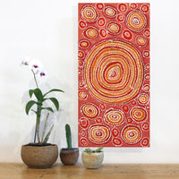 Aboriginal Artwork by Tanya Nungarrayi Collins, Watiya-warnu Jukurrpa (Seed Dreaming), 61x30cm
