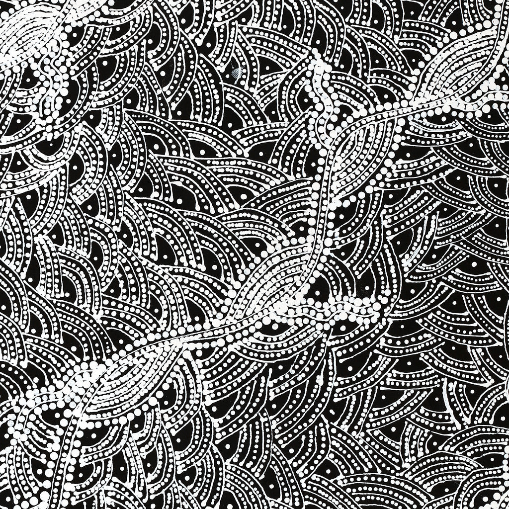 Aboriginal Artwork by Tanya Nungarrayi Collins, Watiya-warnu Jukurrpa (Seed Dreaming), 76x61cm