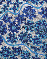 Aboriginal Artwork by Tanya Nungarrayi Collins, Watiya-warnu Jukurrpa (Seed Dreaming), 91x61cm