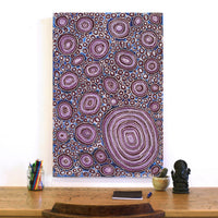 Aboriginal Artwork by Tanya Nungarrayi Collins, Watiya-warnu Jukurrpa (Seed Dreaming), 91x61cm