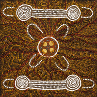 Aboriginal Artwork by Tanya Napangardi Wheeler, Wardapi Jukurrpa (Goanna Dreaming) - Yarripilangu , 40x40cm