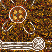 Aboriginal Artwork by Tanya Napangardi Wheeler, Wardapi Jukurrpa (Goanna Dreaming) - Yarripilangu , 40x40cm