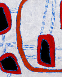 Tasha Nampijinpa Collins, Ngapa Jukurrpa (Water Dreaming) - Puyurru, 152x76cm