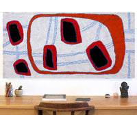 Tasha Nampijinpa Collins, Ngapa Jukurrpa (Water Dreaming) - Puyurru, 152x76cm