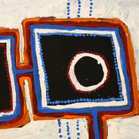 Aboriginal Artwork by Tasha Nampijinpa Collins, Ngapa Jukurrpa (Water Dreaming) - Puyurru, 61x46cm