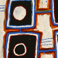 Aboriginal Artwork by Tasha Nampijinpa Collins, Ngapa Jukurrpa (Water Dreaming) - Puyurru, 61x46cm