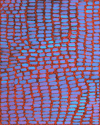 Aboriginal Artwork by Teranie Nangala Williams, Wanakiji Jukurrpa (Bush Tomato Dreaming), 50x40cm