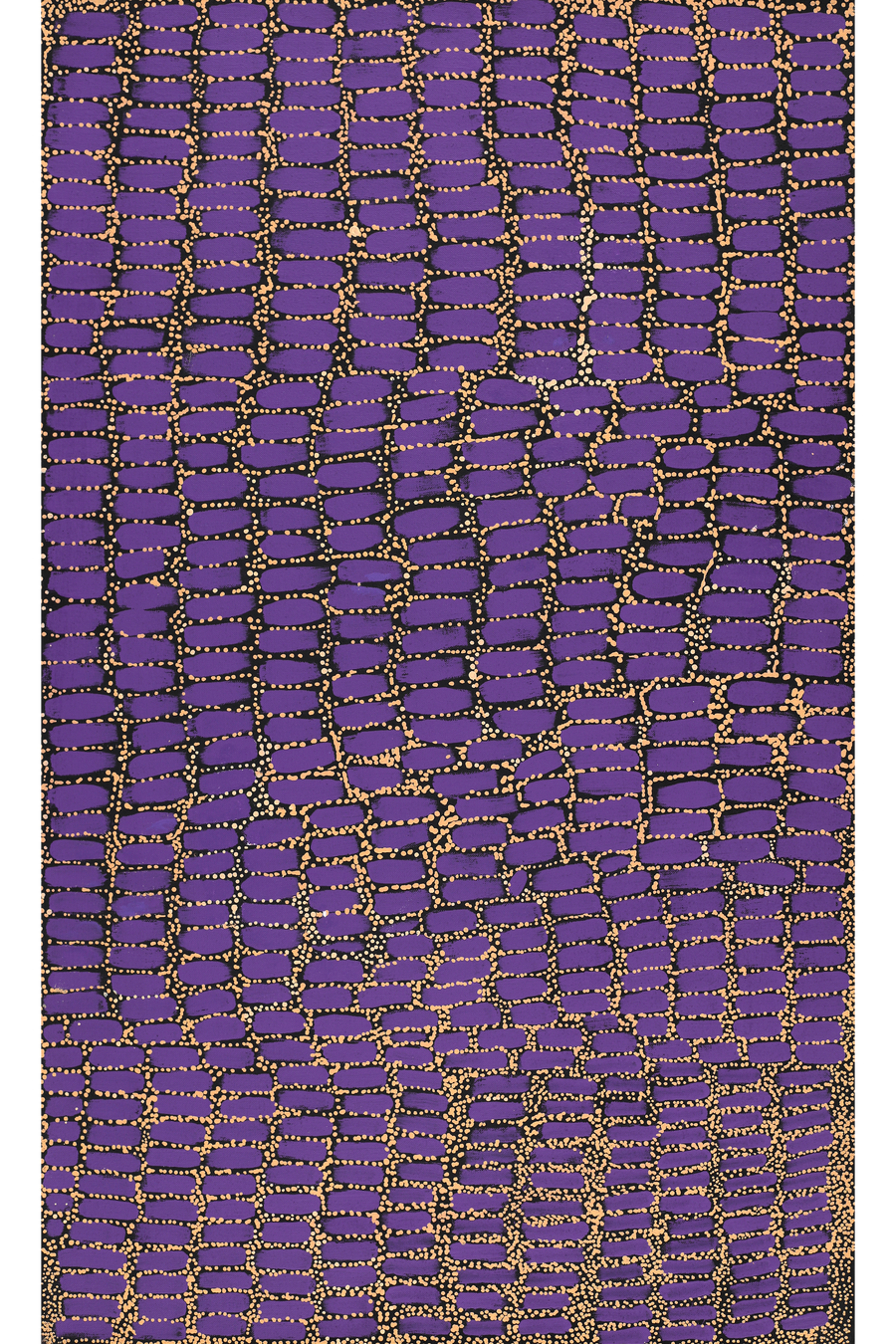 Aboriginal Artwork by Teranie Nangala Williams, Wanakiji Jukurrpa (Bush Tomato Dreaming), 76x46cm