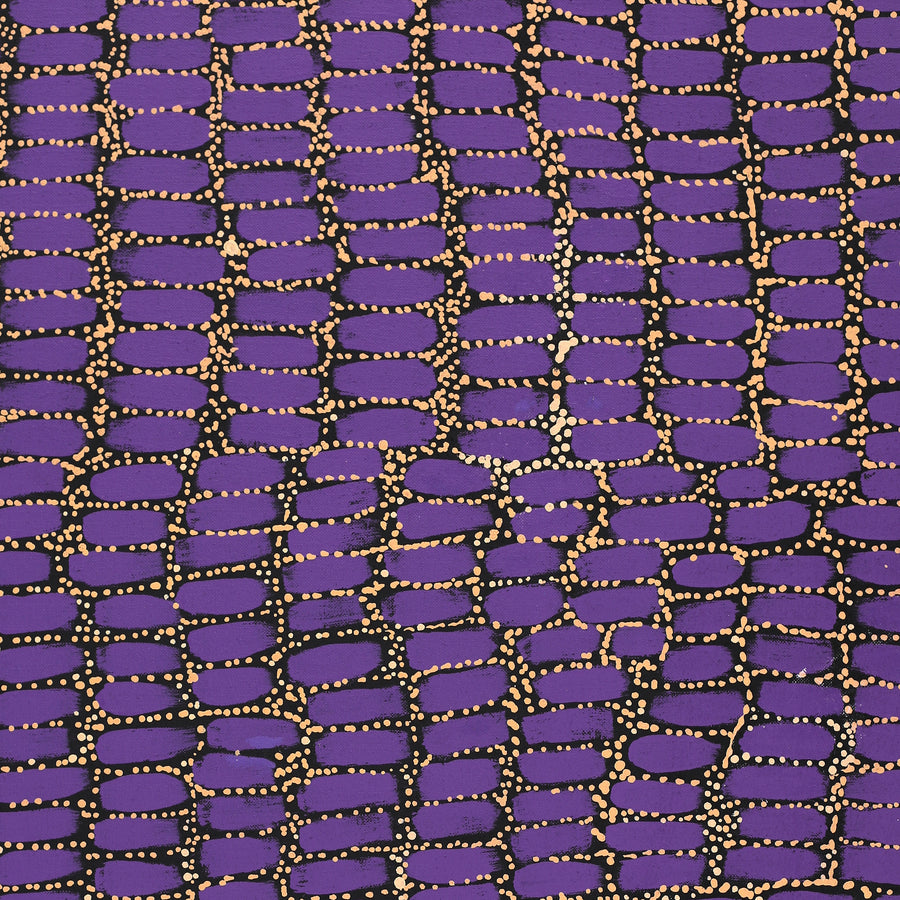 Aboriginal Artwork by Teranie Nangala Williams, Wanakiji Jukurrpa (Bush Tomato Dreaming), 76x46cm