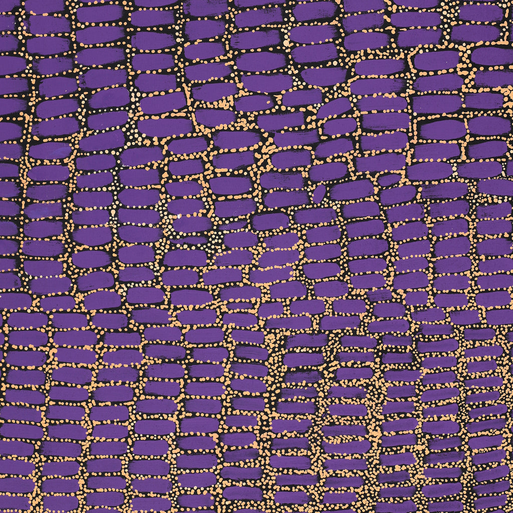 Aboriginal Artwork by Teranie Nangala Williams, Wanakiji Jukurrpa (Bush Tomato Dreaming), 76x46cm
